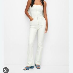Denim corset jumpsuit